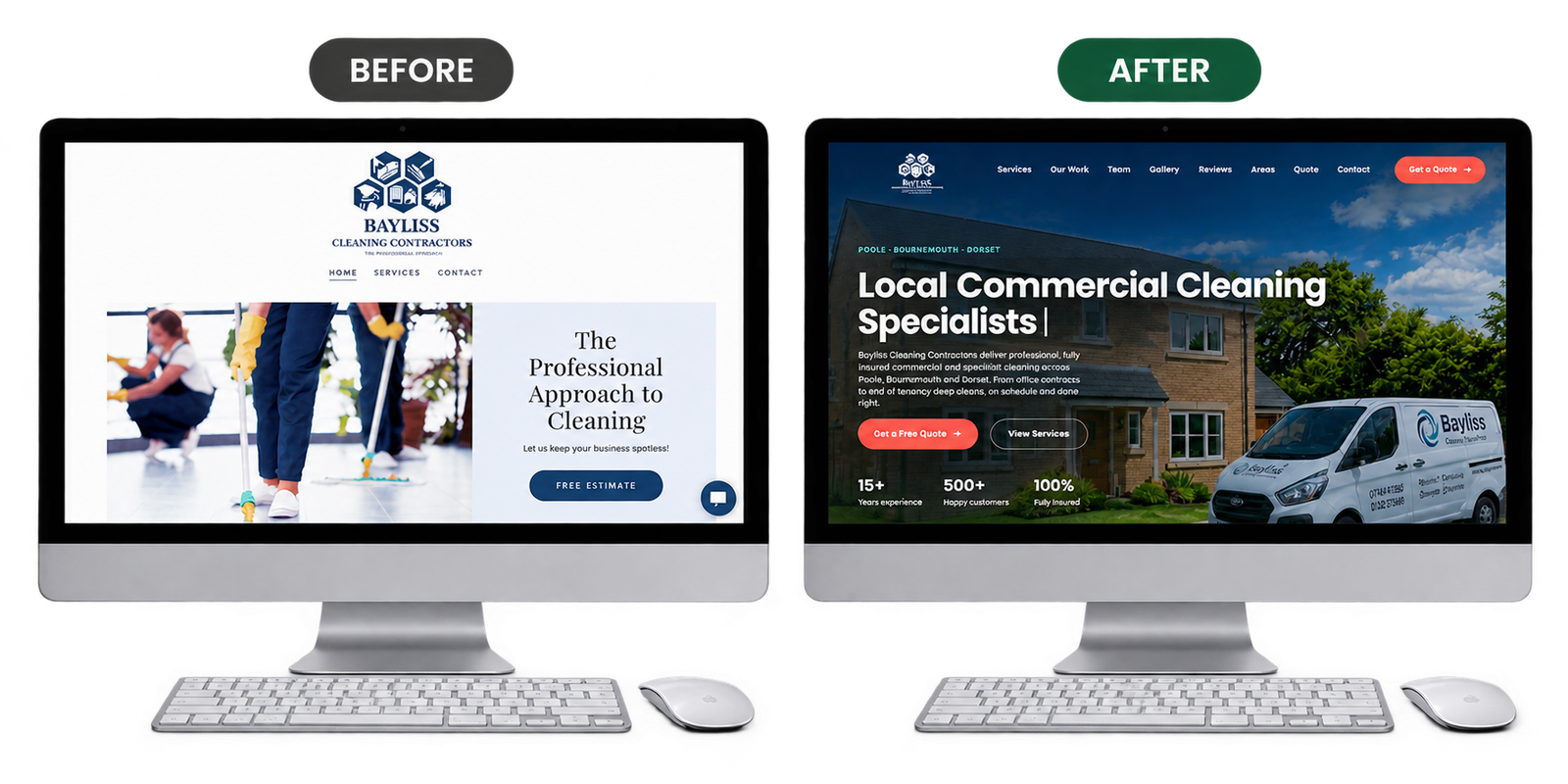 Generic template vs Sites By Jack custom website